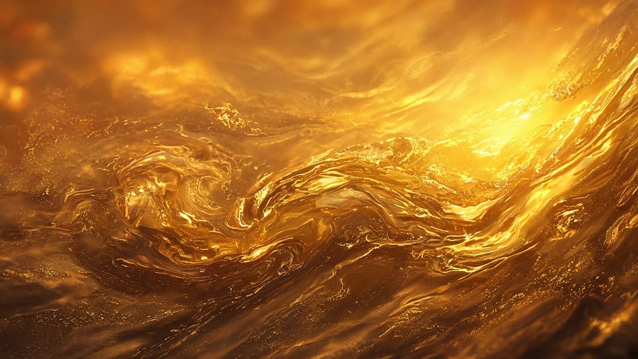 Liquid gold abstract